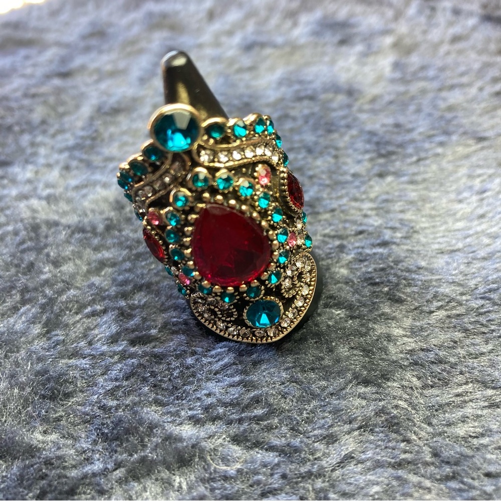 PINK & BLUE RHINESTONE RING💍 - Picture 3 of 3